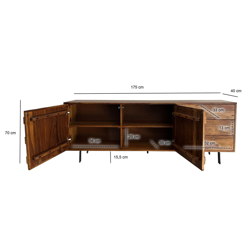Buffet Sheesham massif de 175 cm