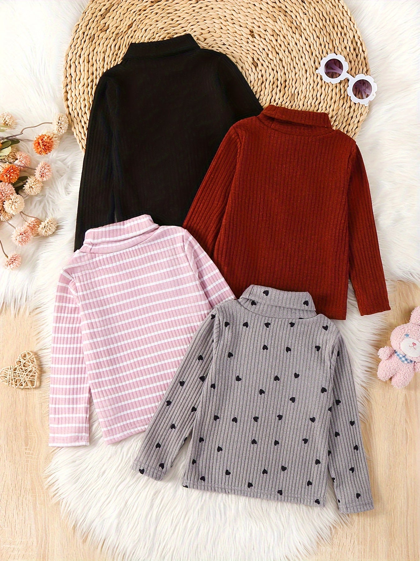 Ensemble de 4 sweatshirts à col montant