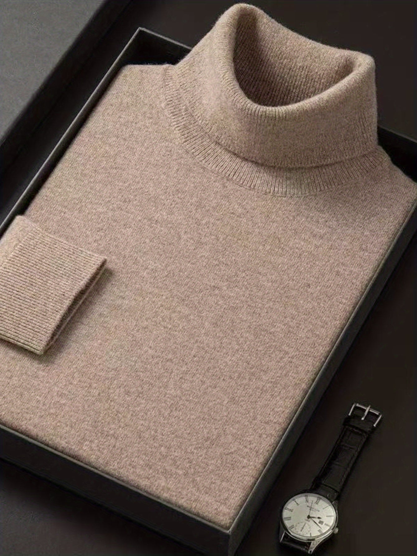 Pull col roulé casual pour homme