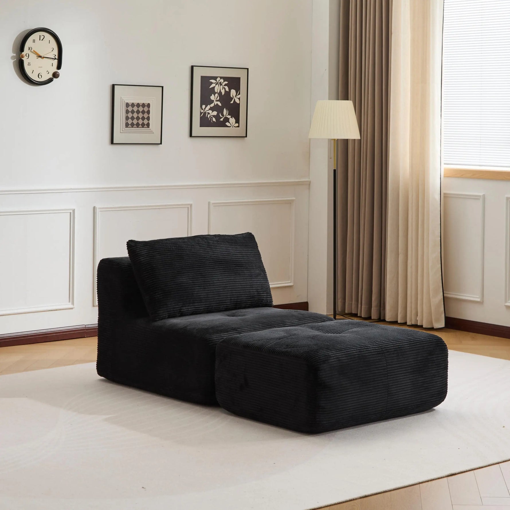 Canapé d'angle 3 places en velours