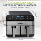 Air fryer 10L double panier de Sinaopus