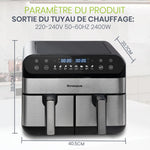 Sinaopus 10L double basket air fryer