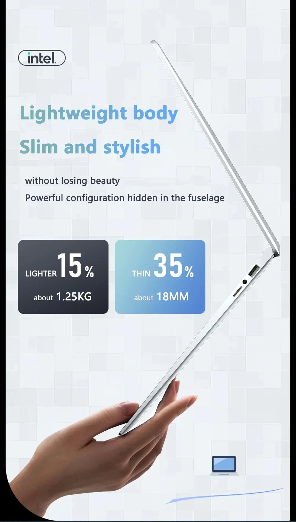 Intel Atom x7 A3950 ordinateur portable Gamer