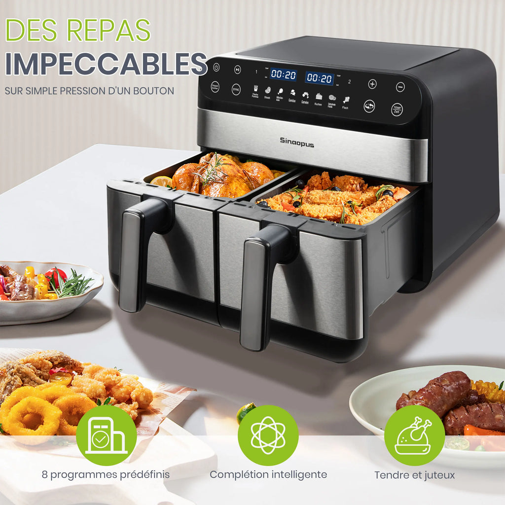 Air fryer 10L double panier de Sinaopus