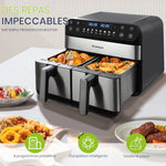 Sinaopus 10L double basket air fryer