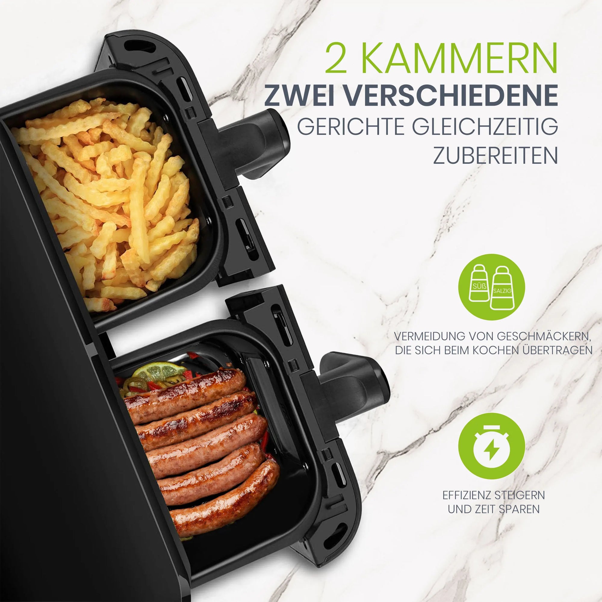 Air fryer 10L double panier de Sinaopus