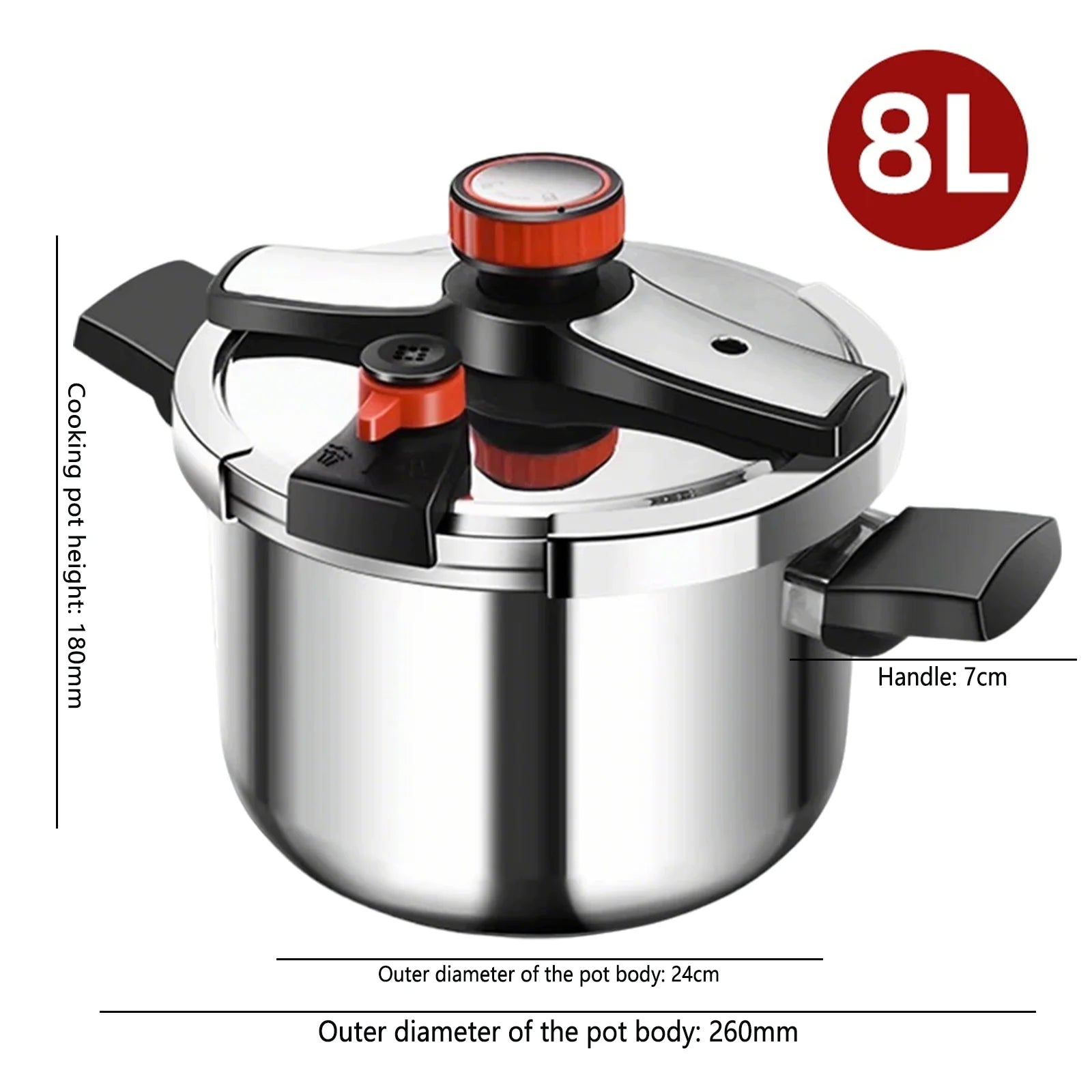 Autocuiseur 4L/6L/8L 304 en acier inoxydable