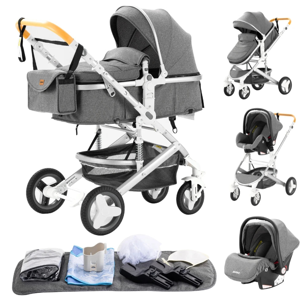 Luxury 3-in-1 Baby Stroller