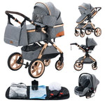 Luxury 3-in-1 Baby Stroller