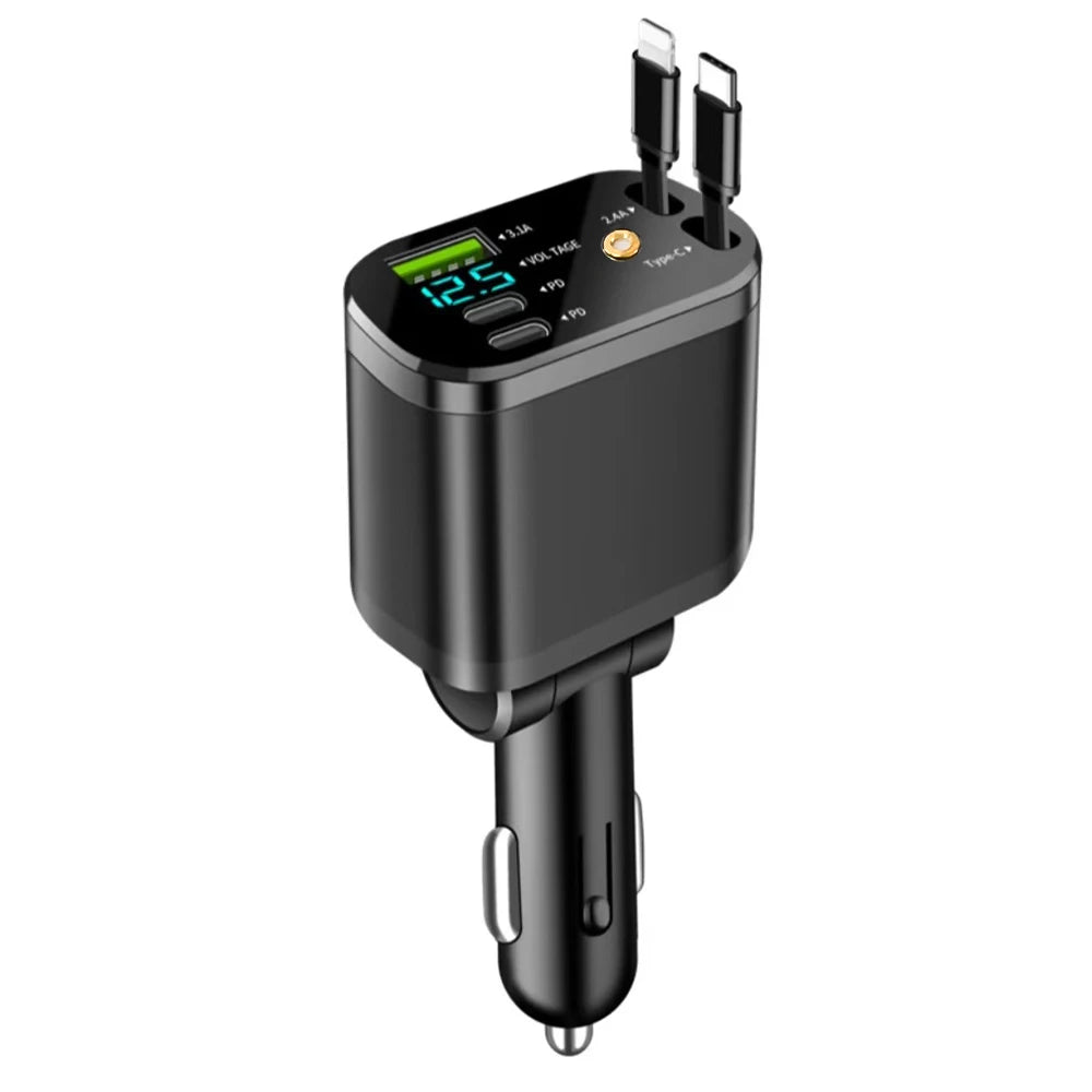 Chargeur de voiture rétractable 5 en 1