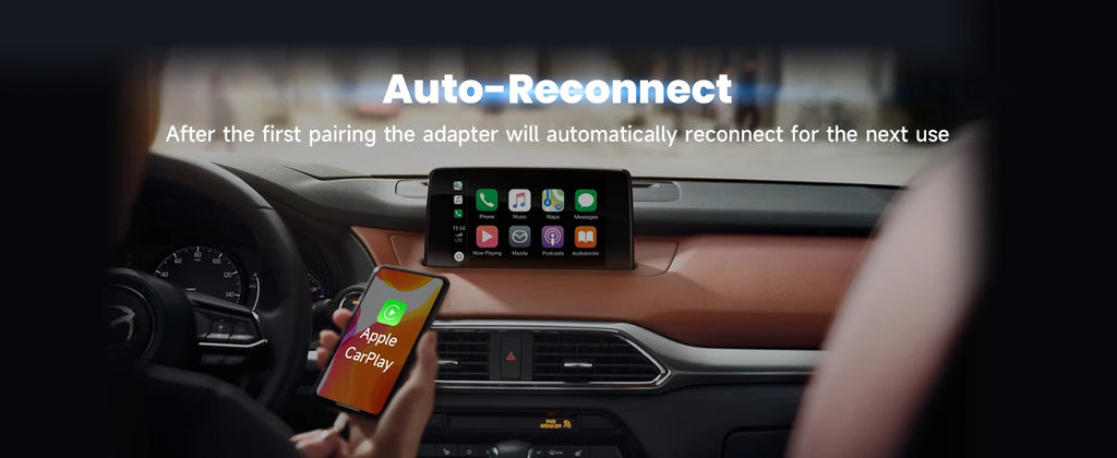 Adaptateur CarPlay filaire vers sans fil 2 en 1