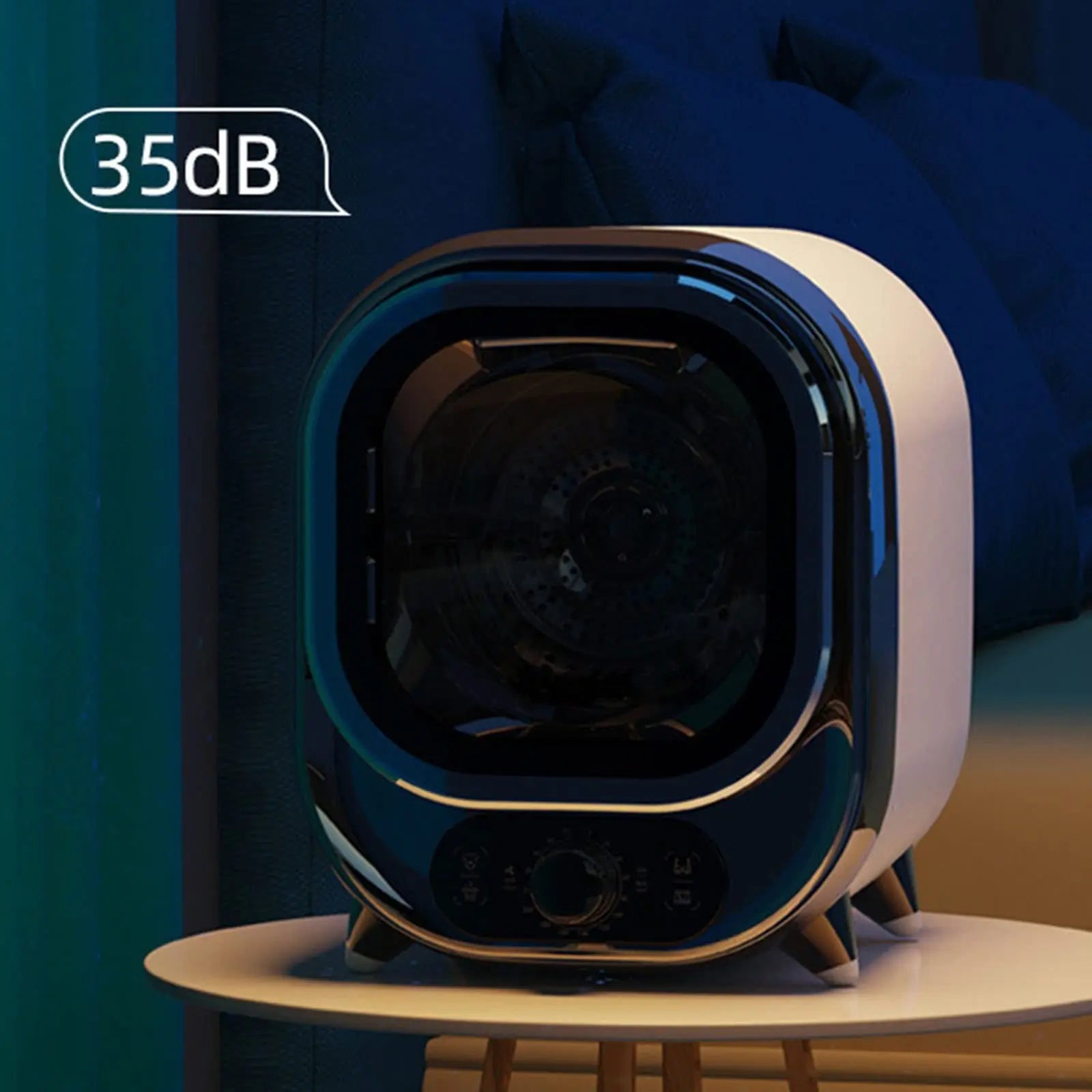 Mini quiet domestic tumble dryer with stainless steel drum