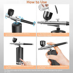 Aérographe Professionnel avec Compresseur Portable