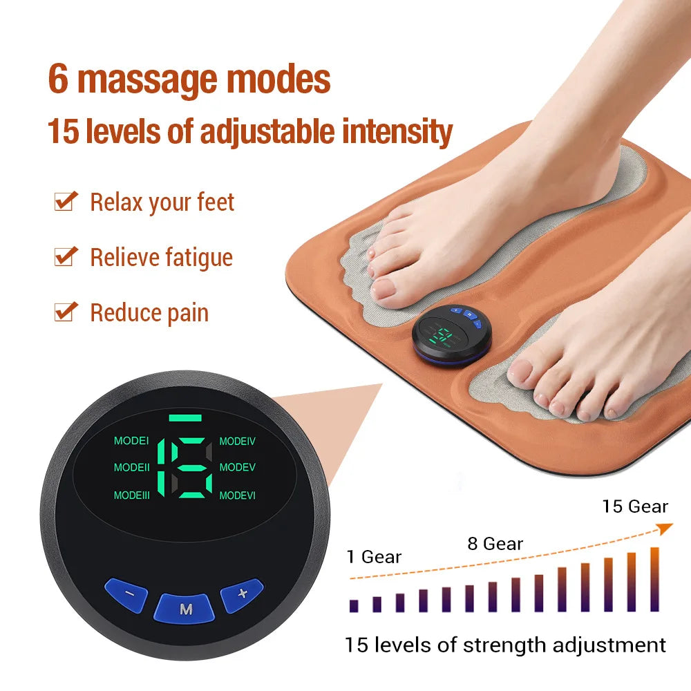 Coussin de massage des pieds électrique EMS 3D