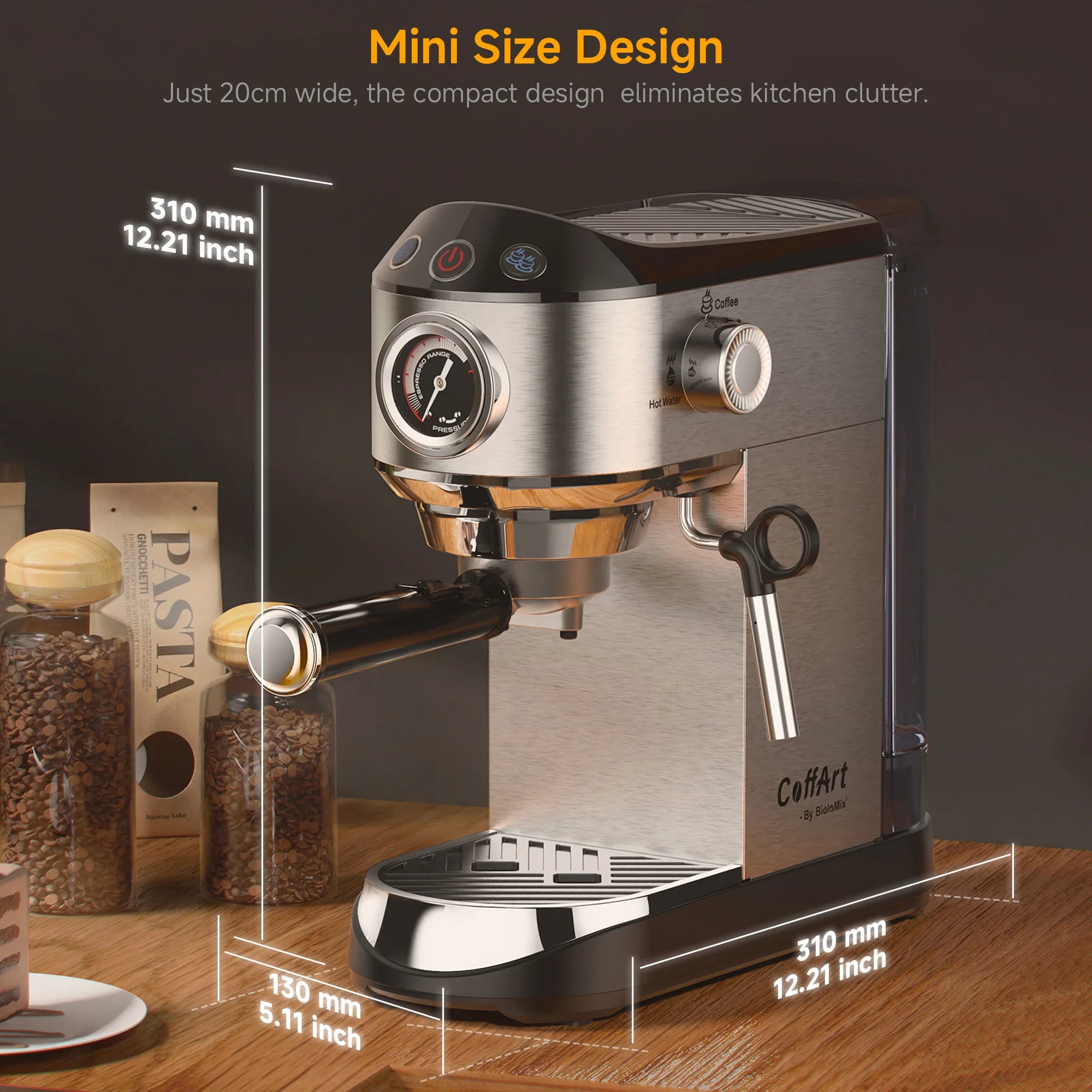 BioloMix – Machine à café semi-automatique