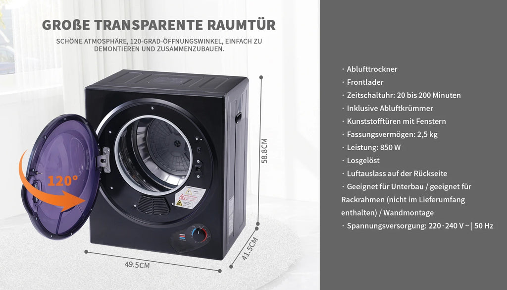 Mini sèche-linge mural, 2024 kg, 2.5 W