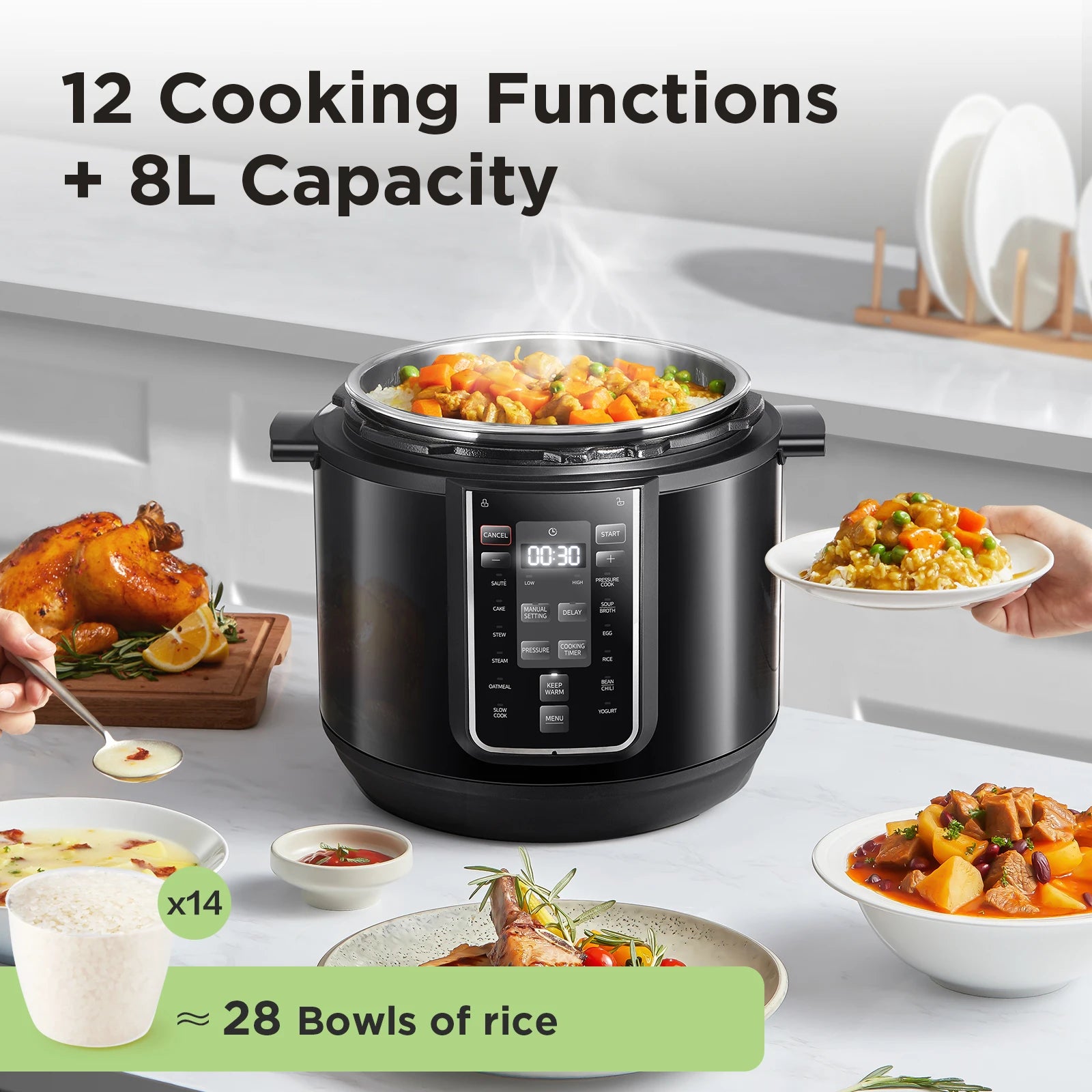 Midea 9-in-1 Rapid Electric Pressure Cooker