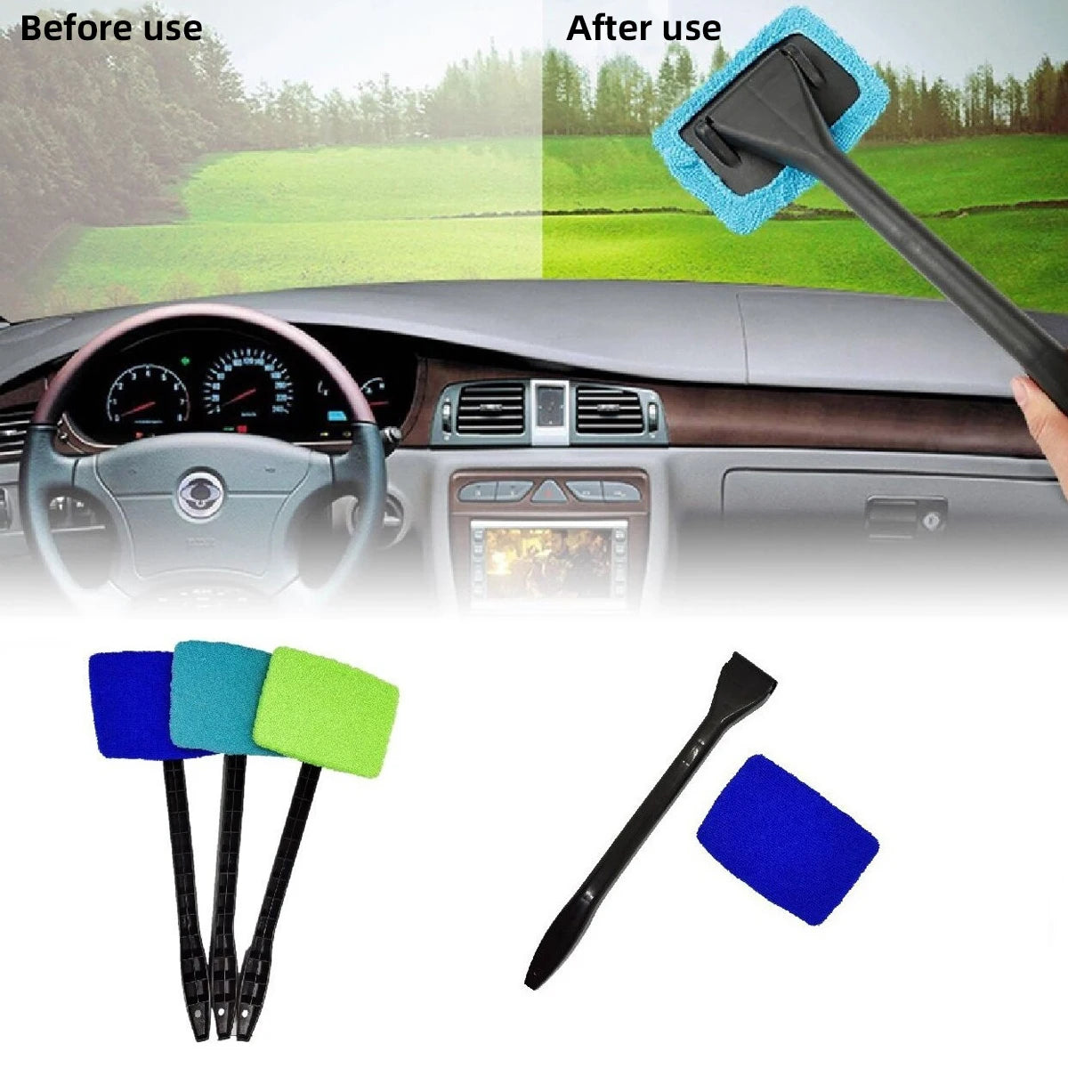 Windshield Cleaning Brush with 180° Rotating Head