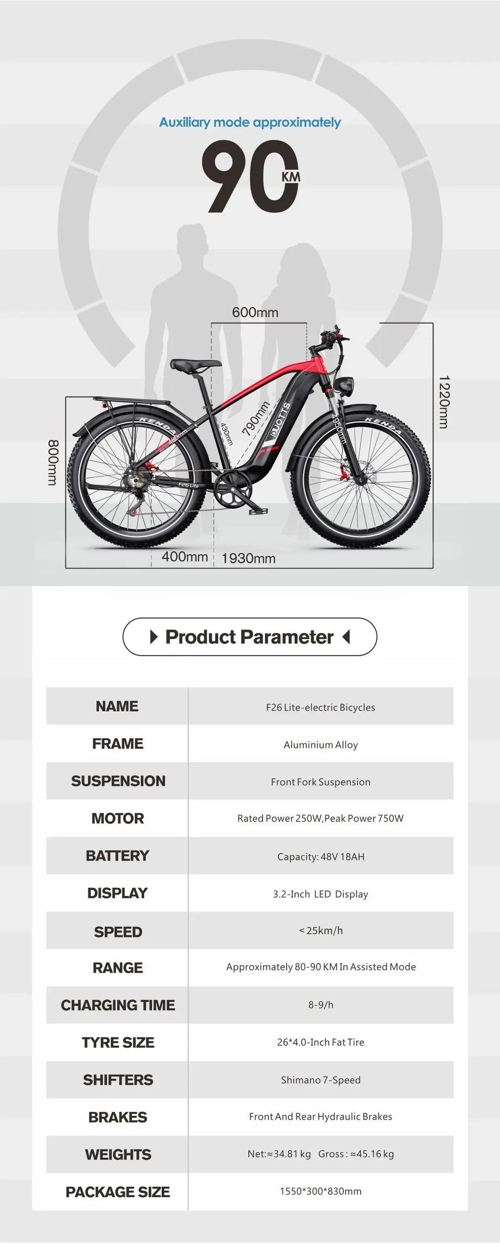 vélo électriqueDUOTTS 500W