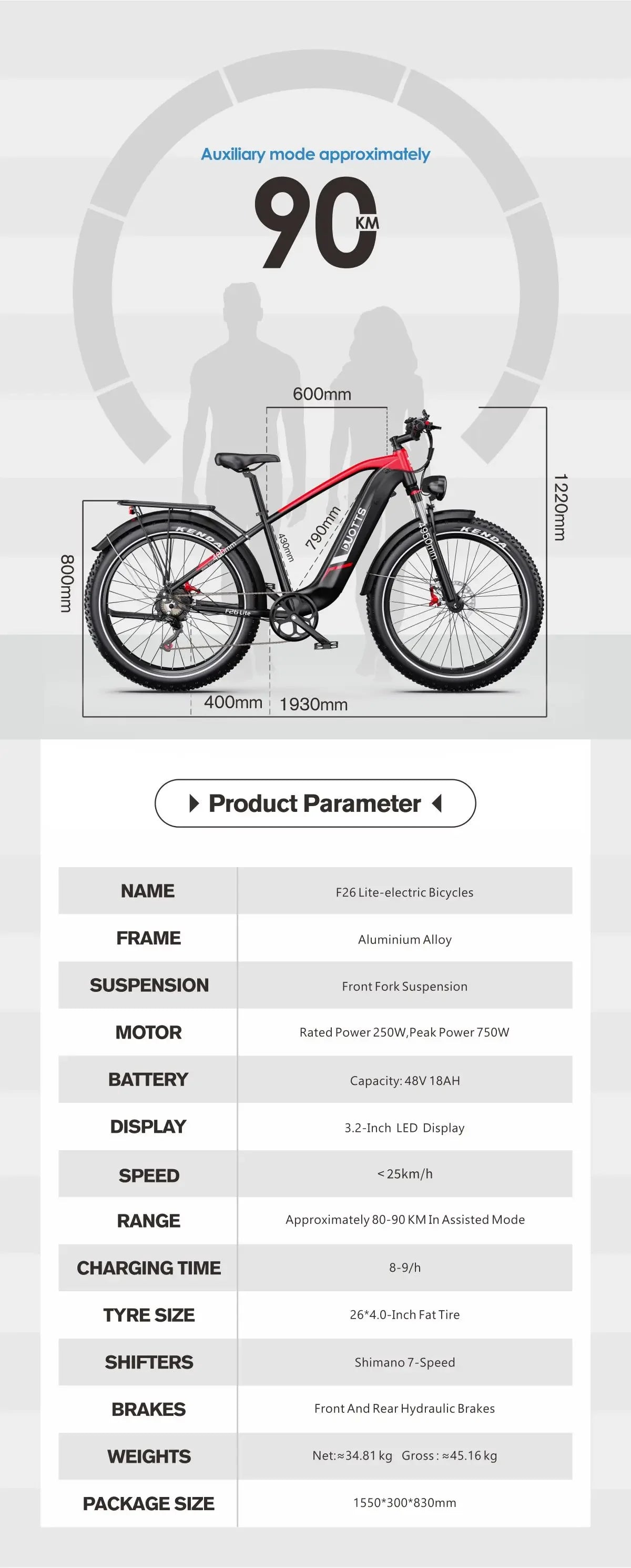 vélo électriqueDUOTTS 500W