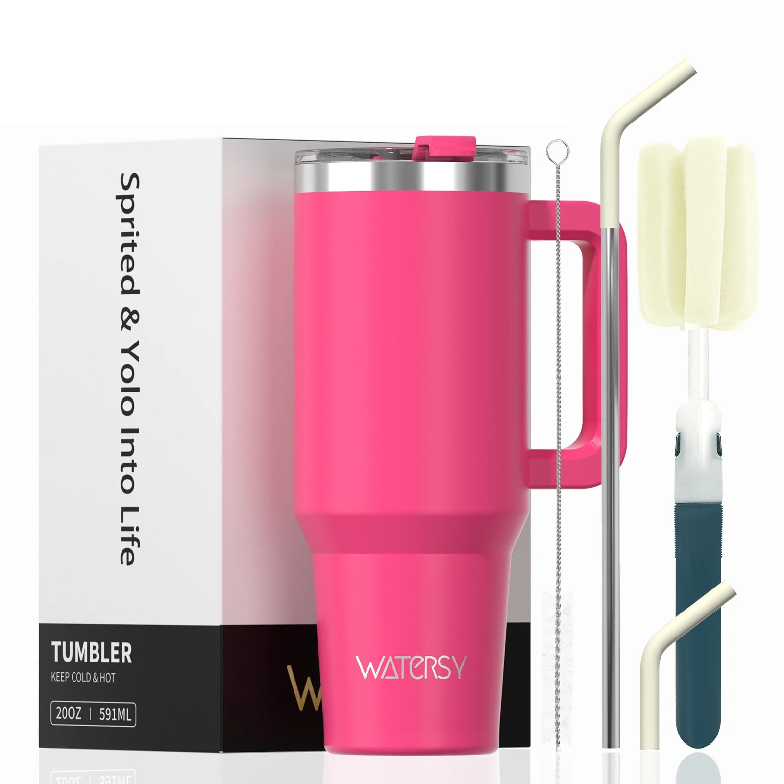 Tasse isolée en acier inoxydable de 591ml
