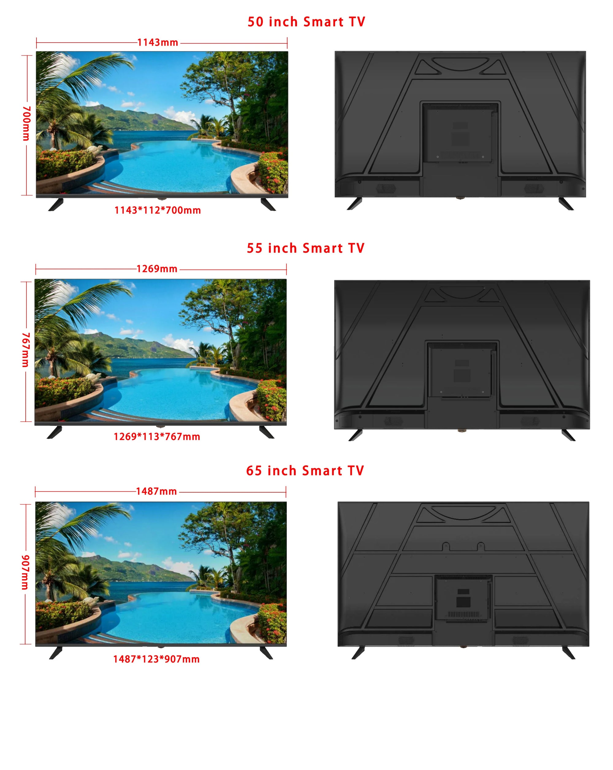 Téléviseur LED intelligent Android 14