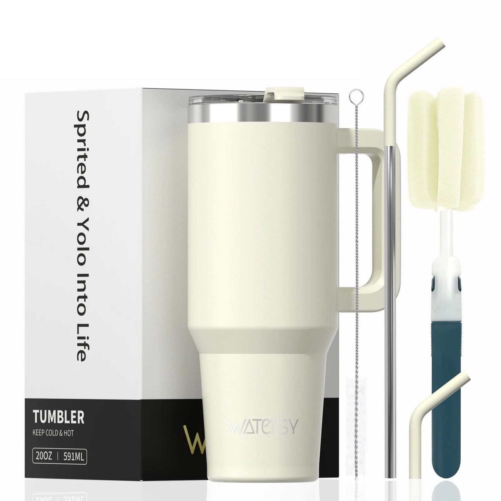 Tasse isolée en acier inoxydable de 591ml