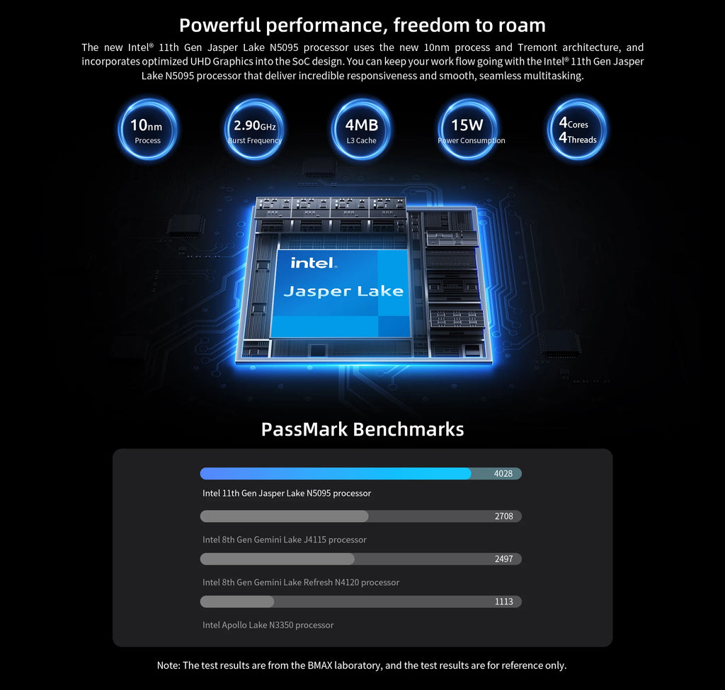 BMAX X15PLUS 15.6 pouces ordinateur portable Intel N5095
