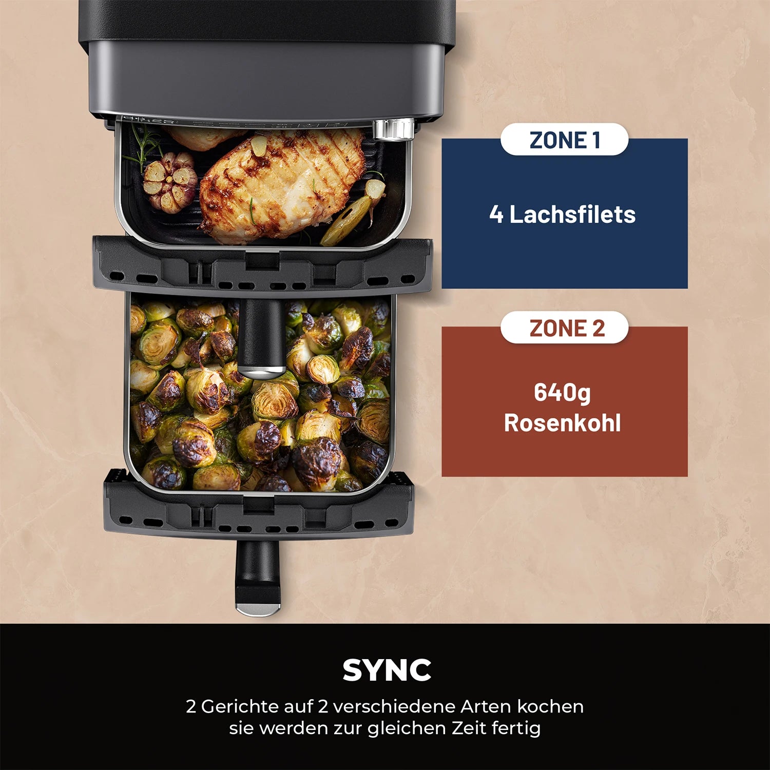 Air Fryer 2 Compartiments 10L