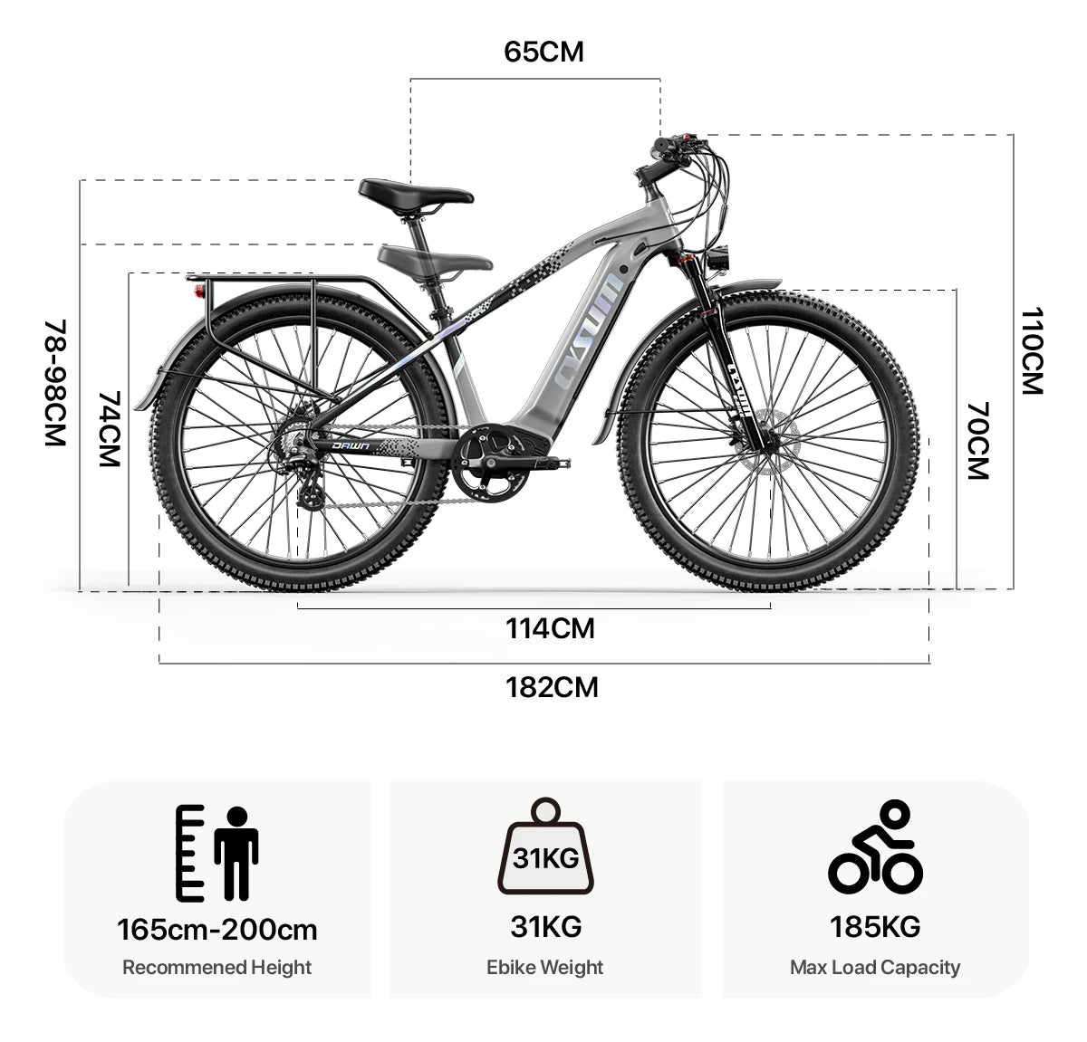 EBike CYSUM Speedy 27.5 pouces