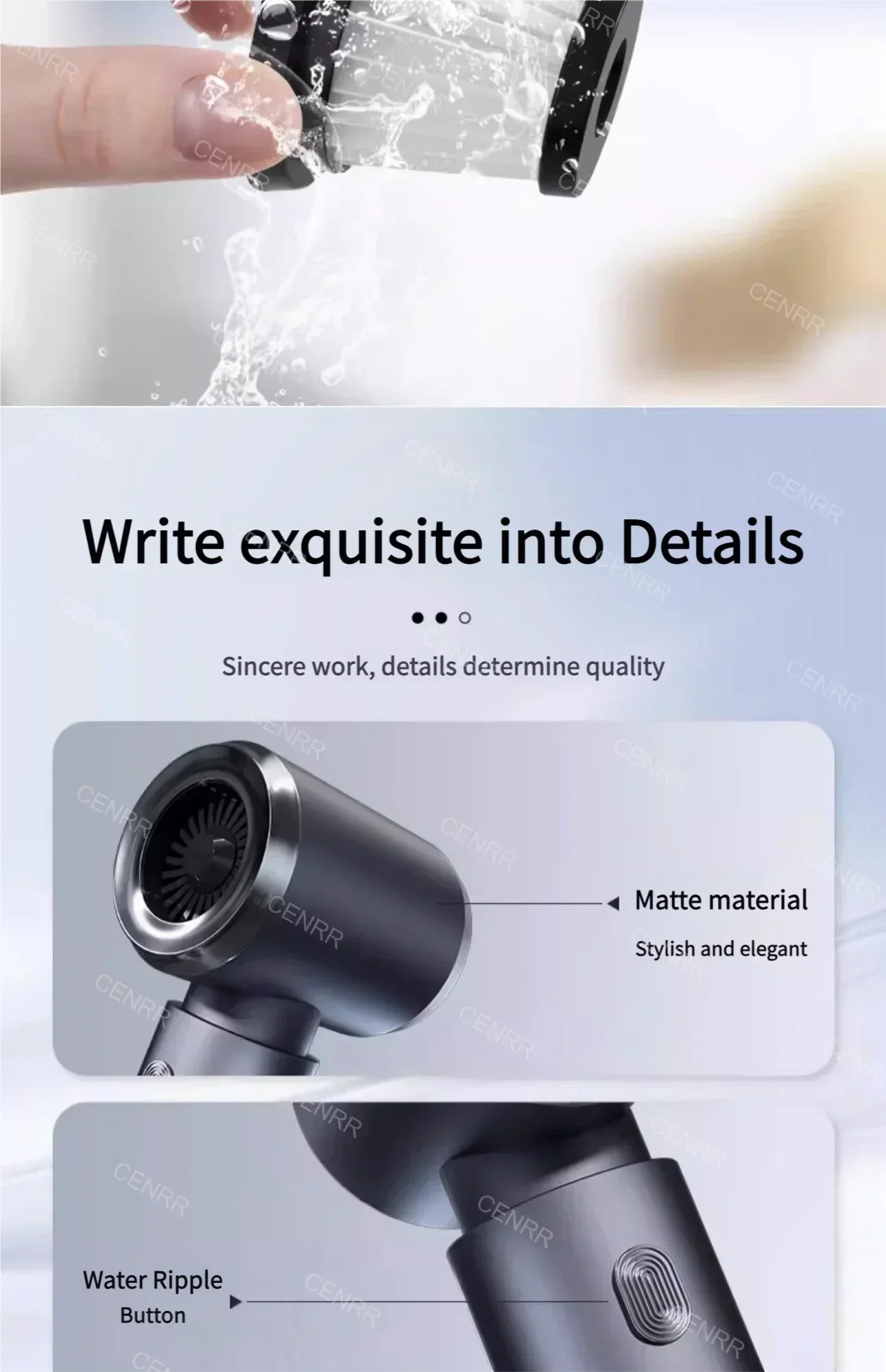 Aspirateur de Voiture Sans Fil Multifonction CENRR