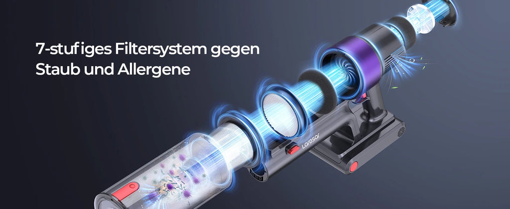 Laresar Aspirateur Balai sans Fil, 55KPa/500W