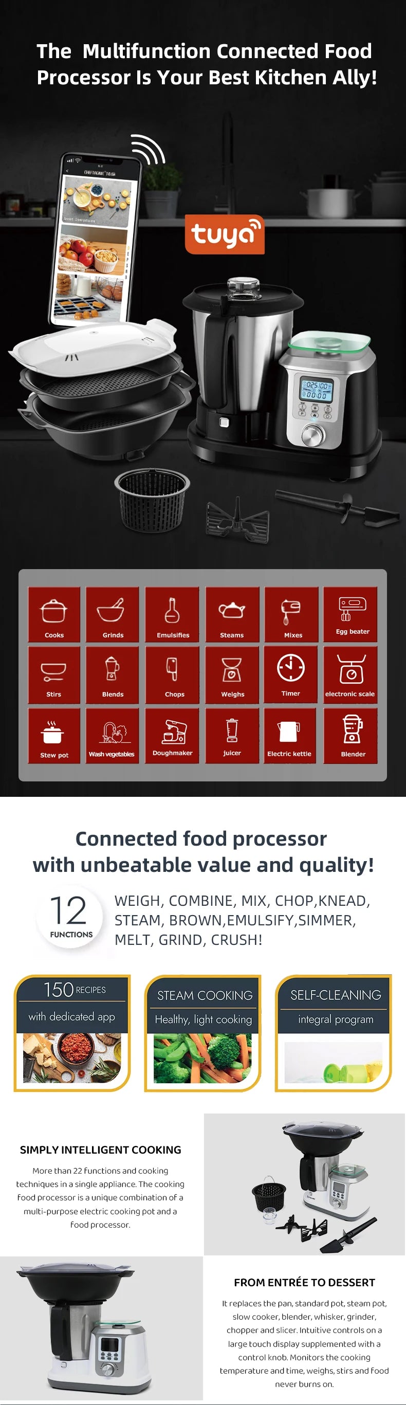 Robot robot de cuisine intelligent tout-en-un