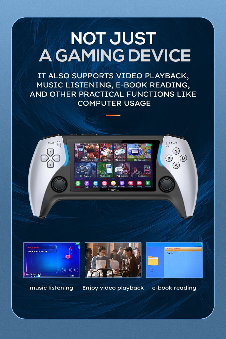 Console de jeu vidéo de poche Portable Project X, 128 go