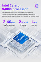 BYONE 11.6 pouces Mini ordinateur Portable Intel Celeron N4000