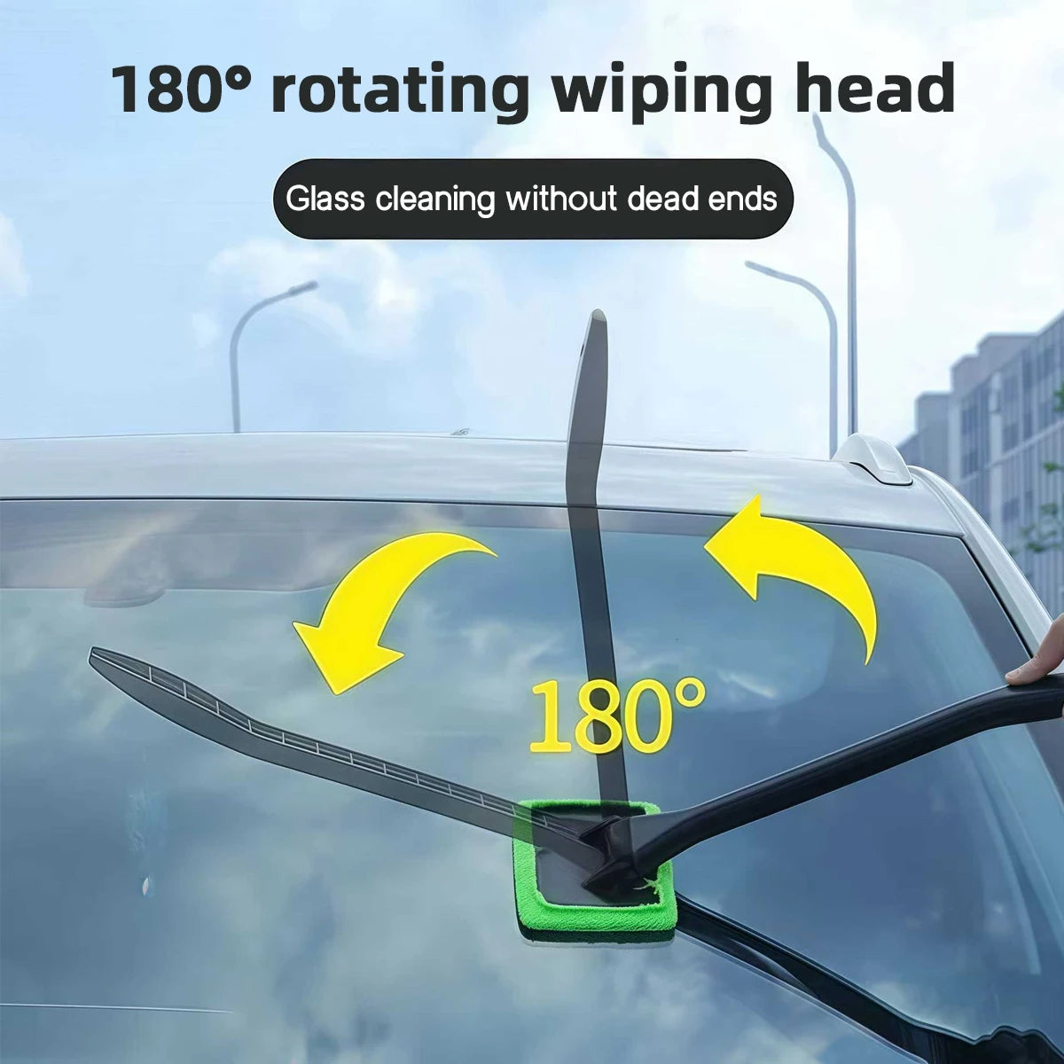 Windshield Cleaning Brush with 180° Rotating Head