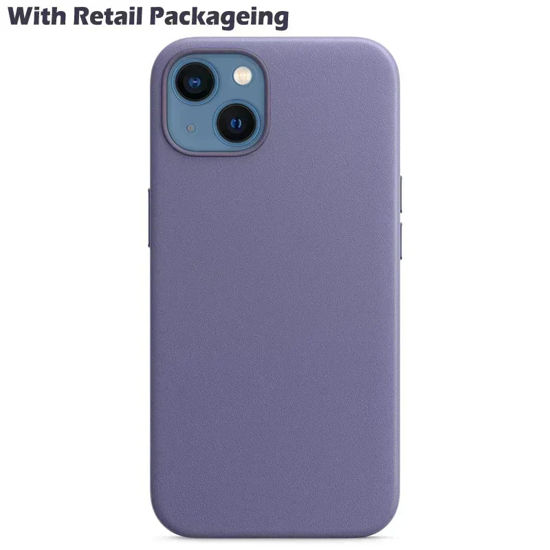 Étui magnétique en cuir d'origine Apple Magsafe pour  iPhone