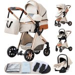 Luxury 3-in-1 Baby Stroller