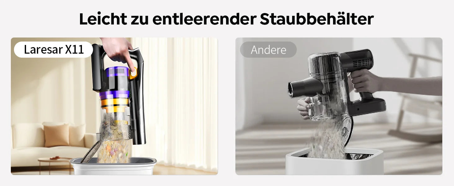 Laresar X11 Aspirateur Balai sans Fil, 75KPa/650W