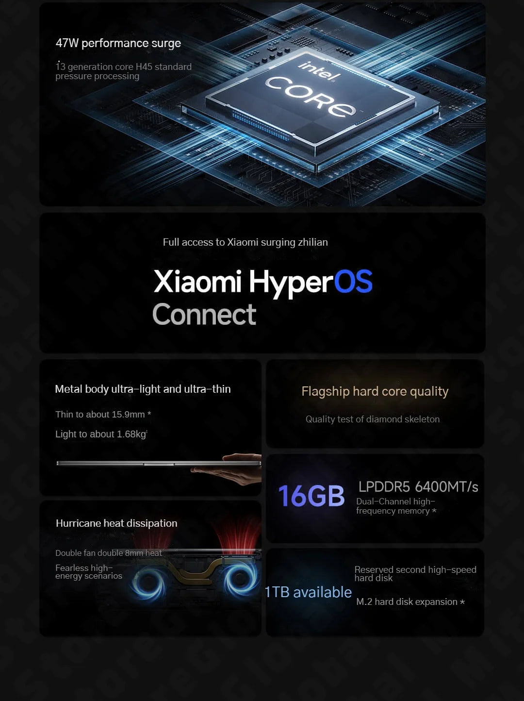 Xiaomi Redmi Book 16 ordinateur portable 2024 Intel Core i5