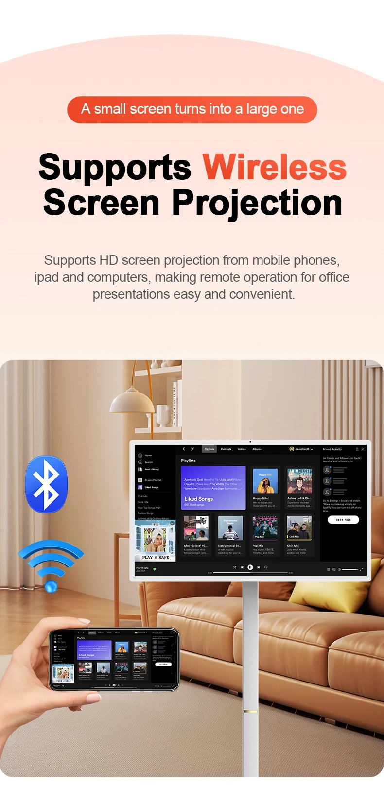 Écran Mobile interactif couleur 27 pouces