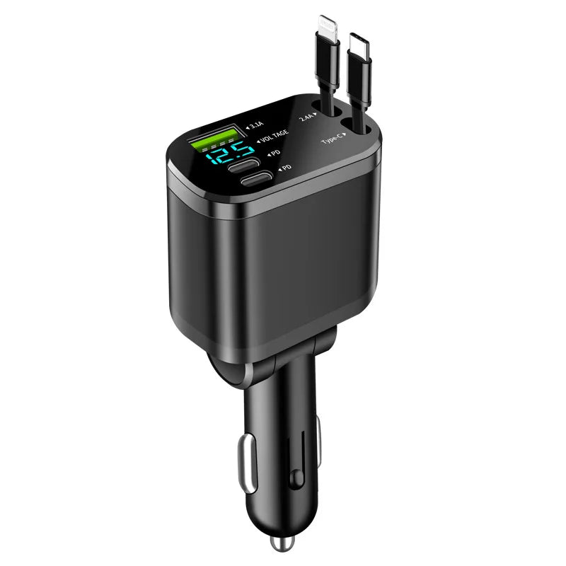 Chargeur de voiture rétractable 5 en 1