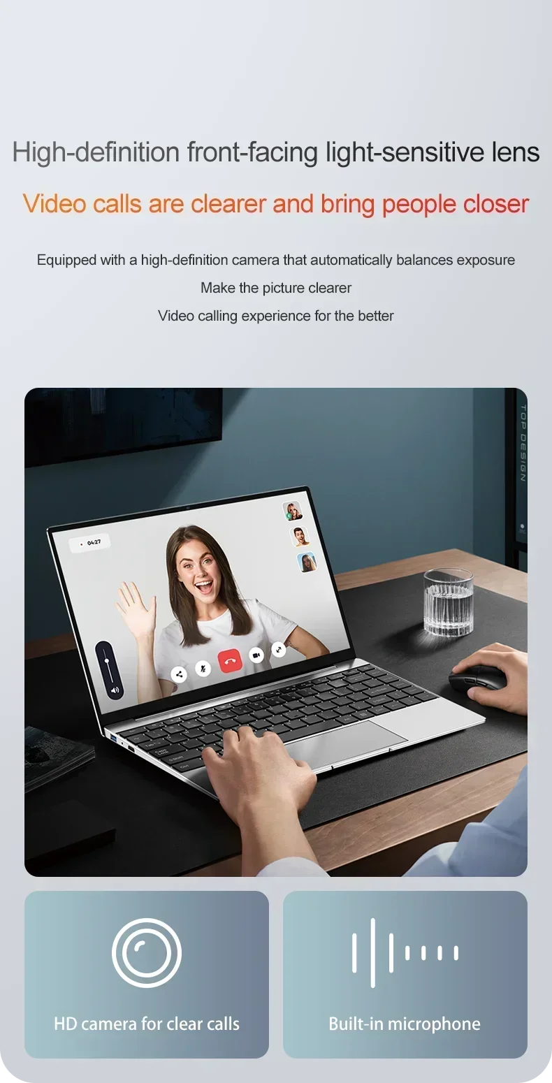 Intel N3700 "14.1 "ordinateur portable Ultra mince 16GB