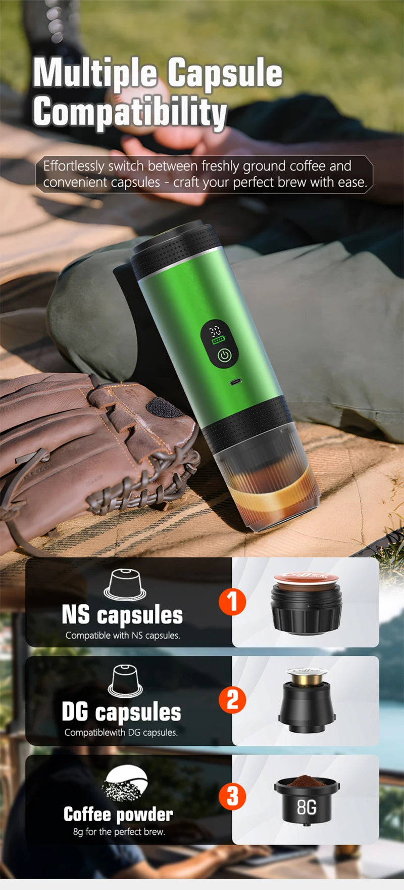 Machine à café expresso portable sans fil