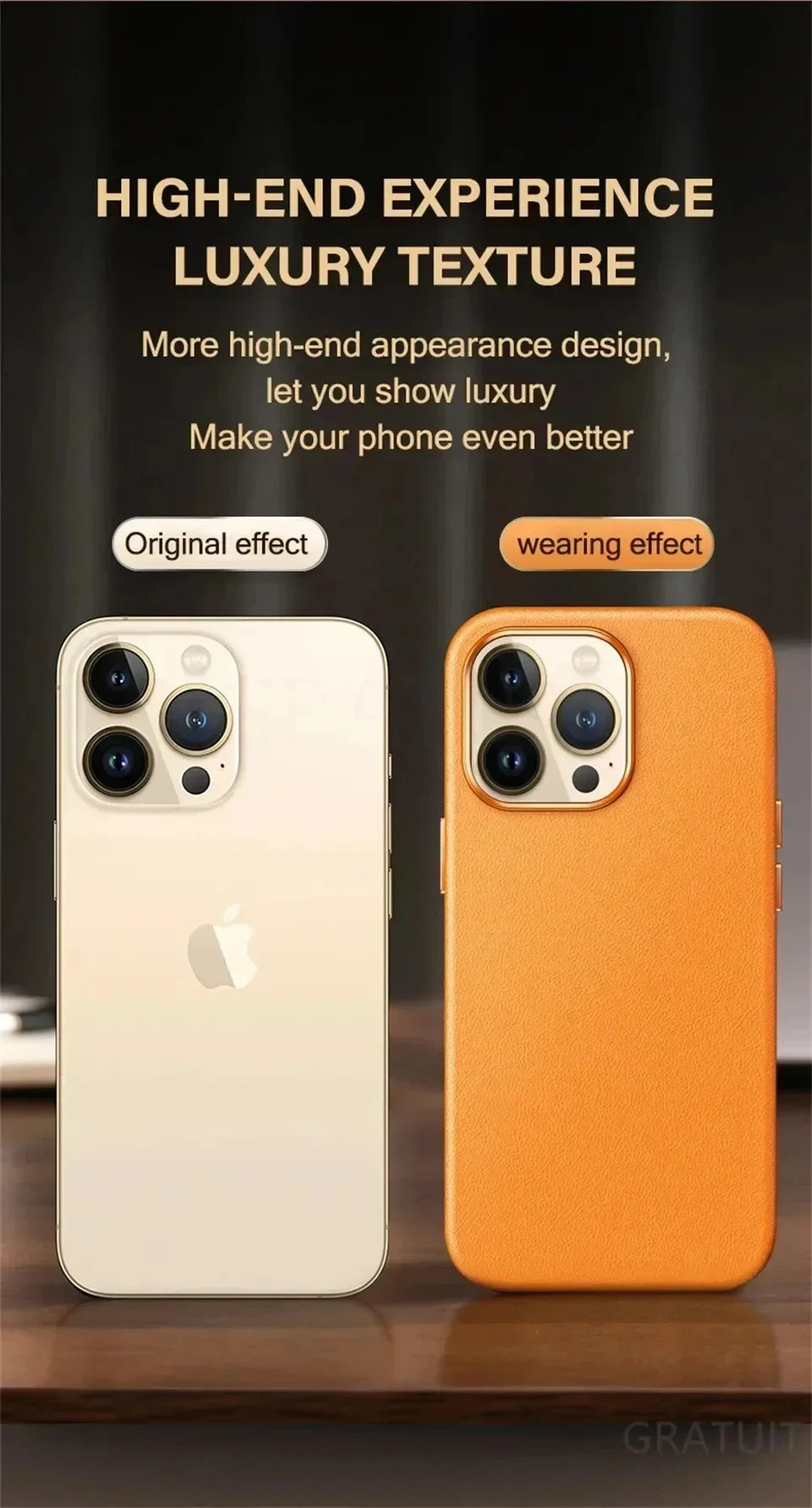 Coque MagSafe de luxe pour Apple iPhone