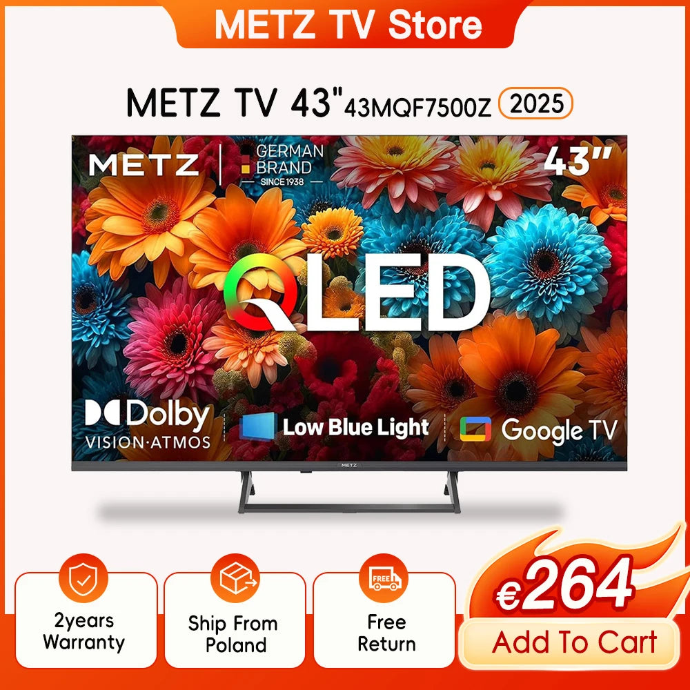 METZ QLED TV 43 pouces 4K