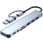 Station d'accueil HUB USB + Type C 8 en 2