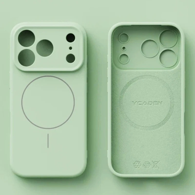 Coque de téléphone magnétique en Silicone liquide Apple