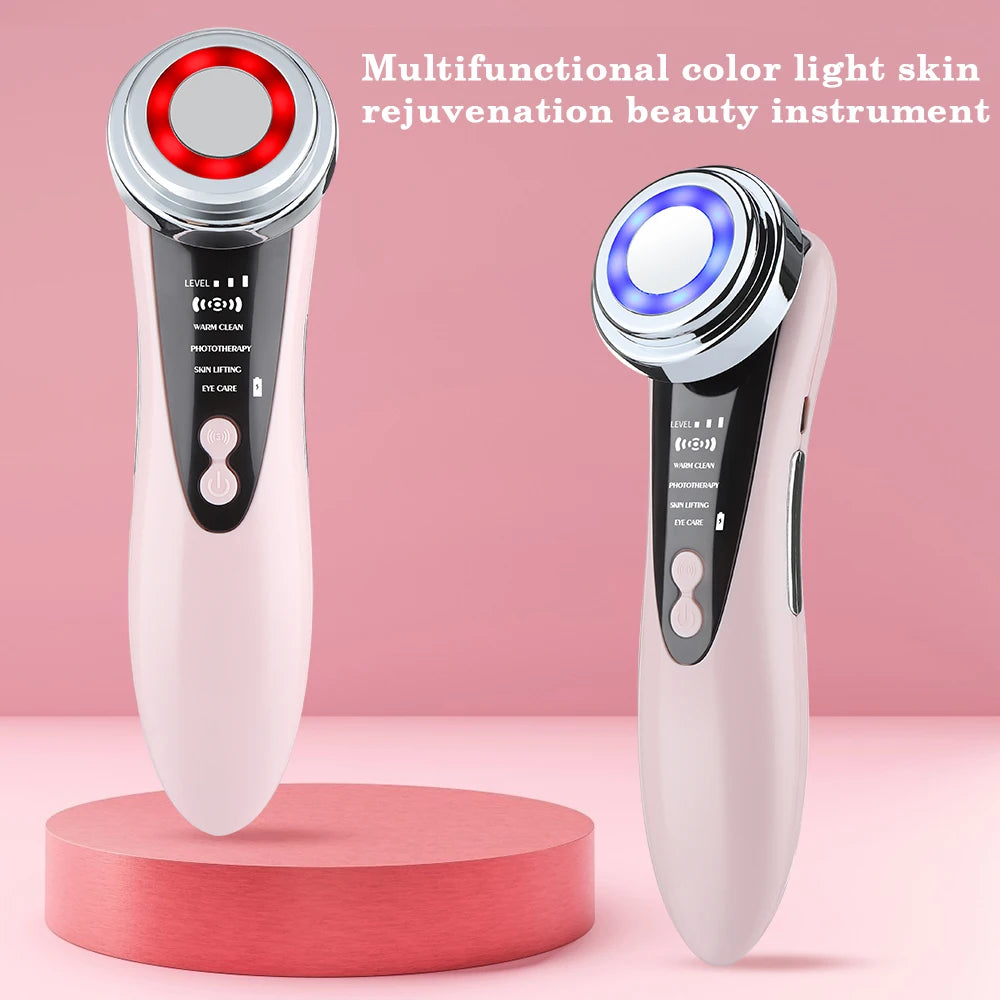 Masseur Facial EMS, thérapie à la lumière LED