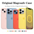 Étui magnétique Apple Magsafe en Silicone liquide d'origine officielle pour iPhone